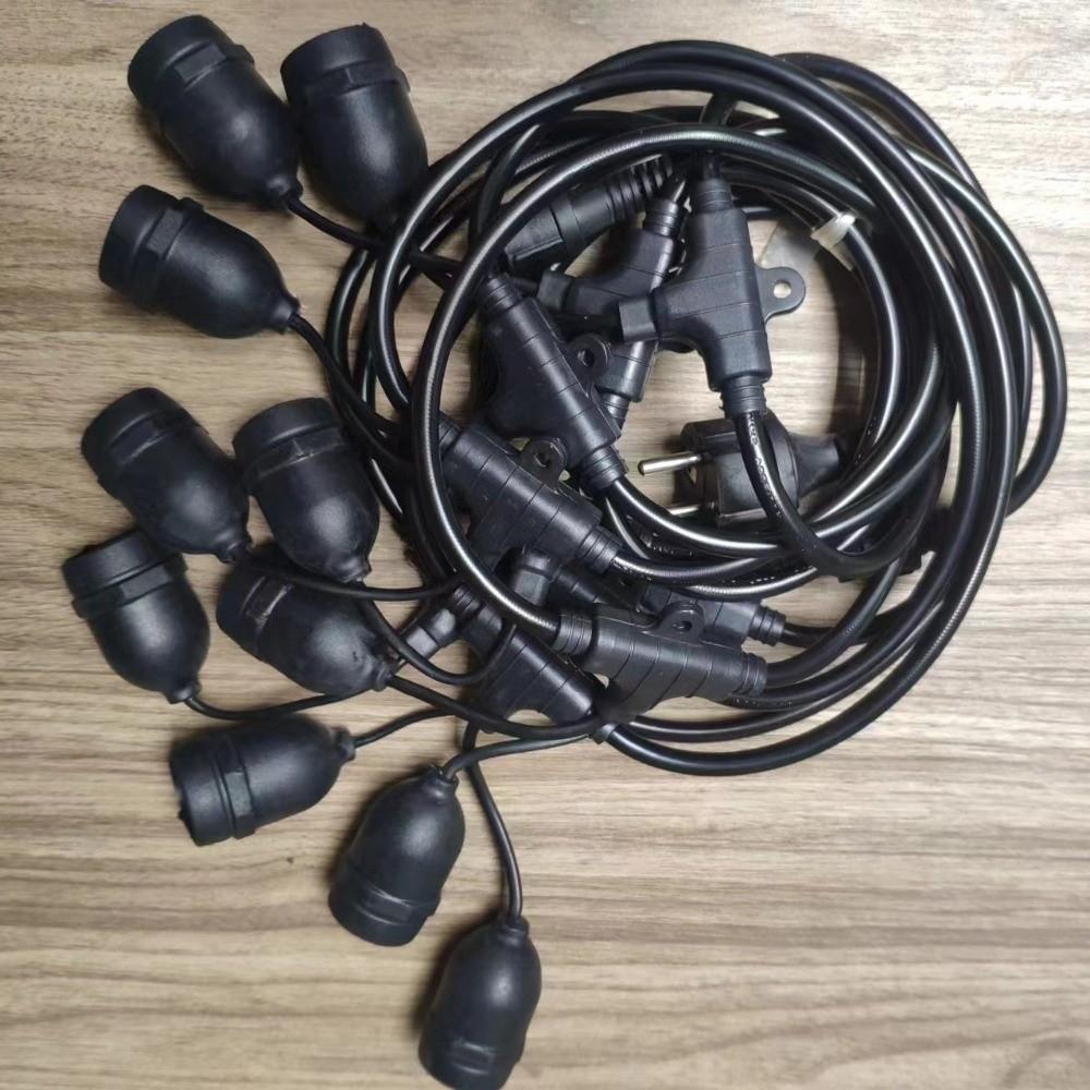 Креативный 5/10-метровый подвесной провод E27 патроны Пластиковая водонепроницаемая гирлянда Энергоэффективная Электрическая светодиодная лампочка Домашний декор