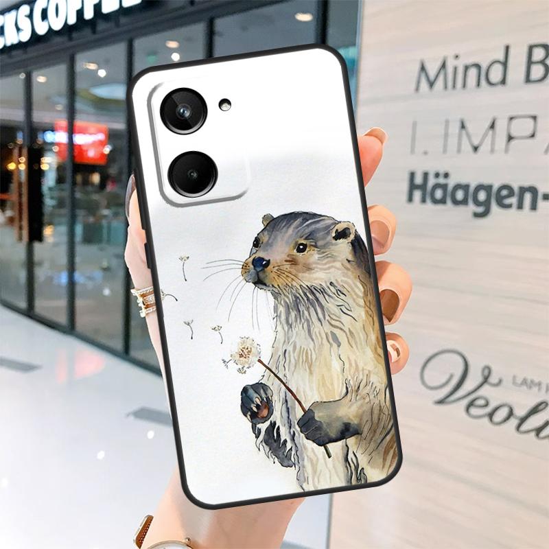 Animal Otter Case For Realme GT7 Pro GT6 11 12 13 14 15 Pro Plus C55 C53 C35 C33 C61 C65 C67 C53 C71 C75