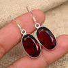 Red Garnet Gemstone Handmade 925 Sterling Silver Earring Jewelry For Thanksgiving