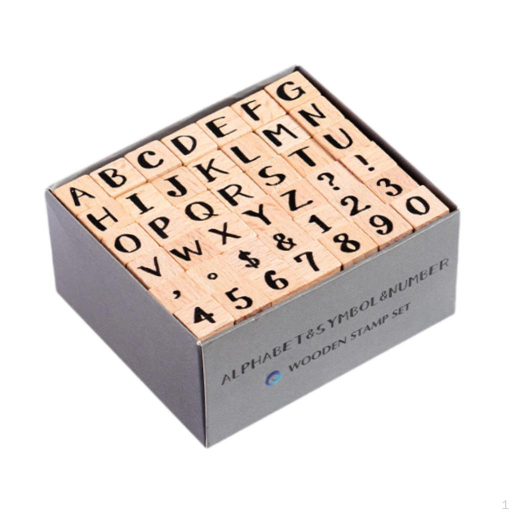 42 шт. Деревянные штампы Художественные ремесла Ручная работа Легкий ретро-дизайн Креативный резиновый