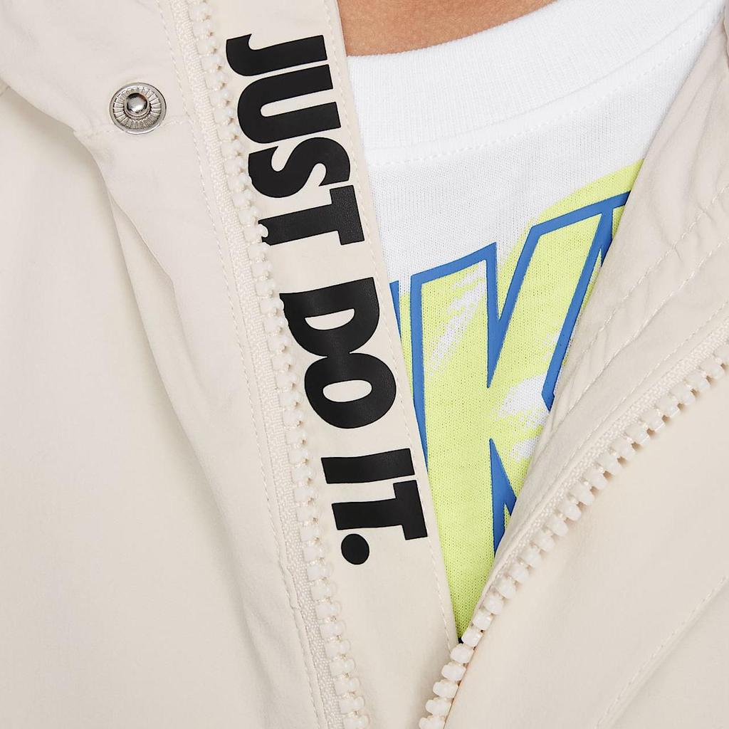 Nike Куртка Удобная Универсальная С капюшоном Приятная для кожи Детские куртки Светло-коричневый IB8162-104