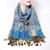 Clothing Accessories Literary and Retro Women's Jacquard Scarf Cheongsam Shawl with Decorative Flower Bag Headscarf