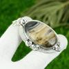 Natural Peanut Wood Jasper Gemstone Pendant 925 Sterling Silver For Girls