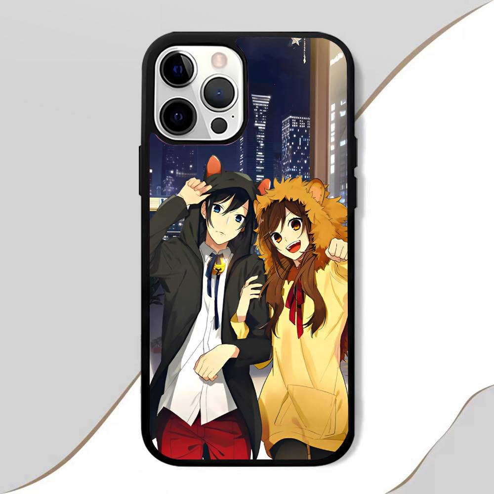 Чехол для телефона Horimiya Мобильный Подходит для Apple 16 PRO MAX 15 14 13 12 MINI 11 Патч Черный Жесткий Корпус