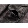 Chinese Size Vintage Gray Genuine Cowhide Leather Pants Men Motorcycle Biker Leather Trousers Autumn Winter Men Leather Pants