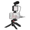 Smartphone Vlog Kit Mini LED Video Light + Cardioid Microphone + Extendable Phone Clip + Tripod