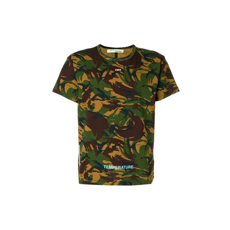 Off-White Мужская футболка с коротким рукавом Camouflage Thorn Arrows OMAA002S188780129901