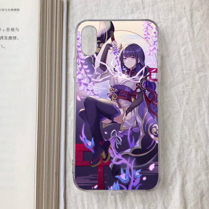 Чехол для телефона Genshin Impact Райдэн Сёгун для iPhone 11 12 13 Mini Pro Max 8 7 6 6S Plus X 5 S SE 2020 XR XS 10