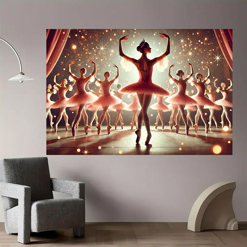 2D plane, 1 piece of elegant stage performance backdrop for a ballet dancer, living room, bedroom, office