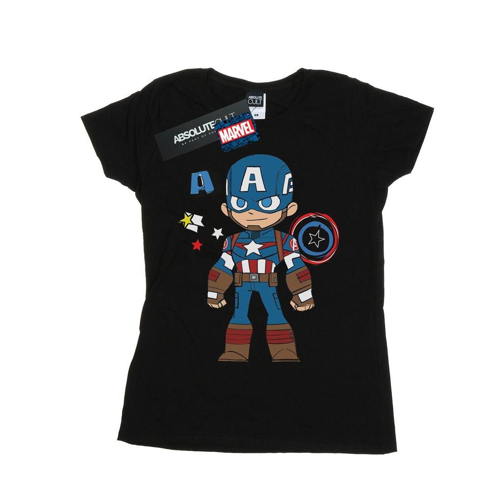 Marvel Womens/Ladies Captain America Sketch Cotton T-Shirt