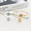 Zinc Zinc Alloy Arm Cuff Sun Bohemian Bracelet Simple Cuff Bangle for Women  Women
