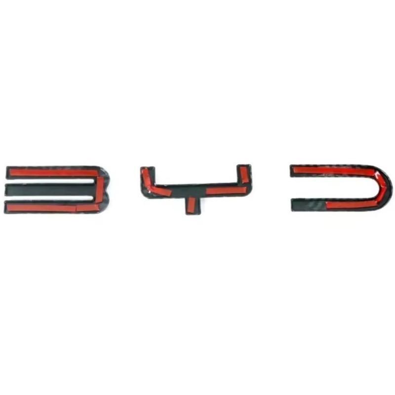 Для BYD SEAl HAN SONG YUAN DOLPHIN ATTO 3 Аксессуары Автомобильный Передний Бампер Эмблема Значок Наклейка Черный Углеродный Логотип Наклейка для Модификации