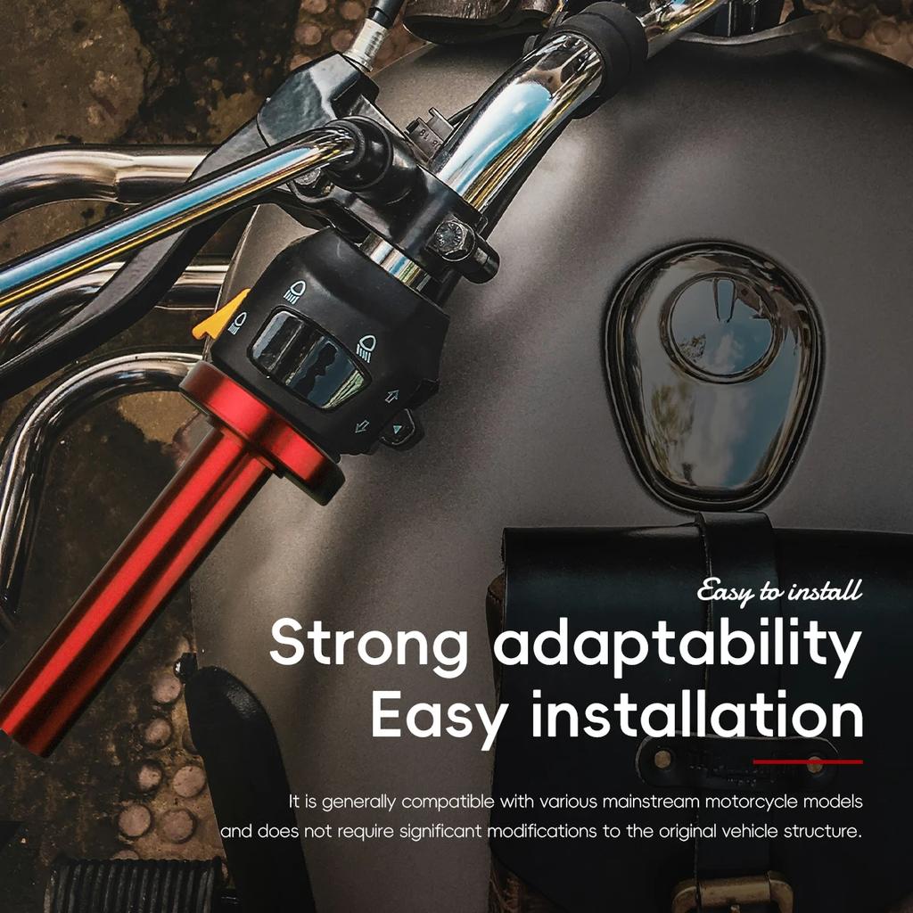 Мотоциклетные алюминиевые ручки газа с ЧПУ, ручки руля, универсальные для мотоцикла, мопеда, скутера, велосипеда, аксессуары