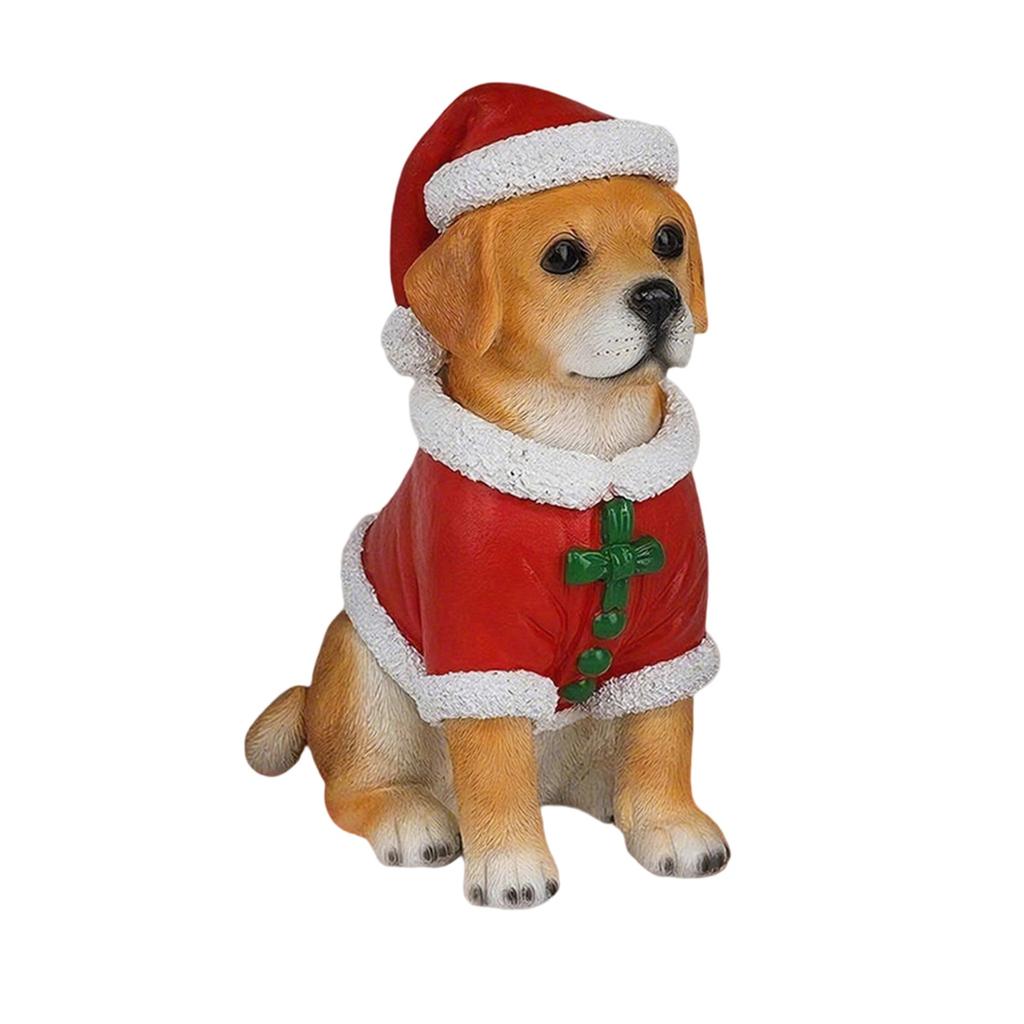 Рождественские смоляные украшения, В рождественских шляпах, Милые и забавные настольные украшения в виде собак, Праздничные подарки