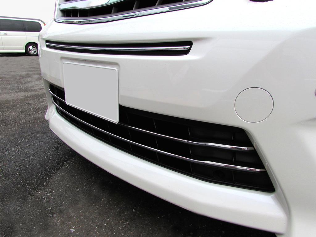 BBRIGHTZ Finish Stainless Steel Plated Front Bumper Mould Q for Toyota Alphard Models Compatible with and Part Ultra-Mirror (2-Piece Type) (Late