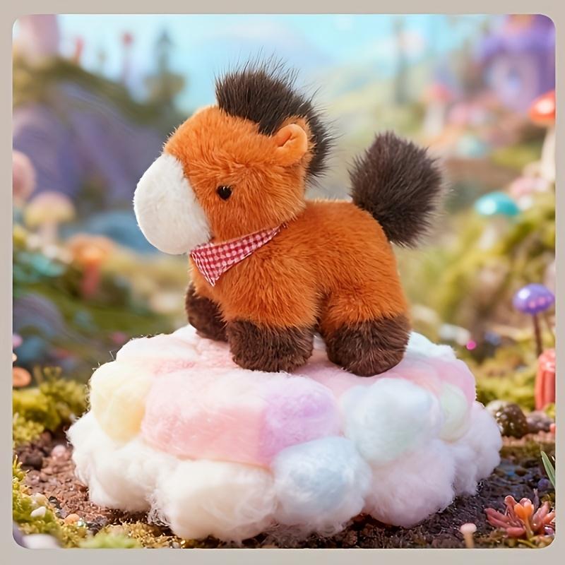 Soft Horse Stuffed Animal Plushie Cute Wildlife Animals Stuffy Pony Horse Plush Plush Toy Birhtday Gifts for Kids Baby Shower