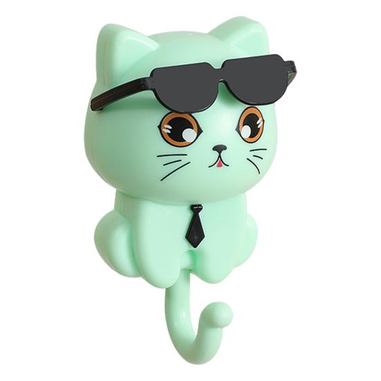Storage Hook Strong Load-bearing Waterproof Cartoon Cat Shaped Coat Hook Scarf Bag Hanger Hook Wall Decoration