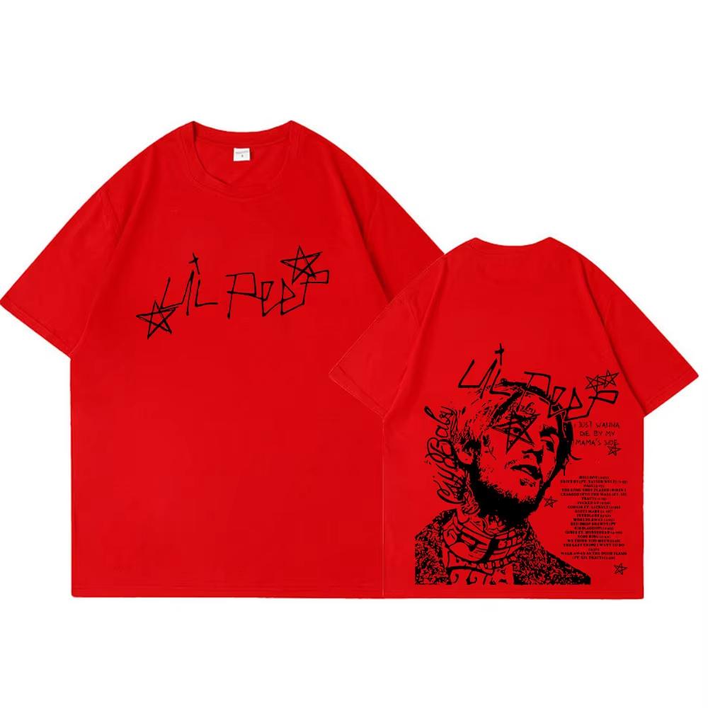 Футболки рэпера Lil Peep Подарки для фанатов Мужская Женская Одежда Мода Лето Хлопок Повседневная Короткий рукав Повседневная одежда