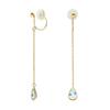 Vendome Earrings K10 Yellow Gold Blue Topaz GAVE0363 BT [Official] [VA Aoyama]
