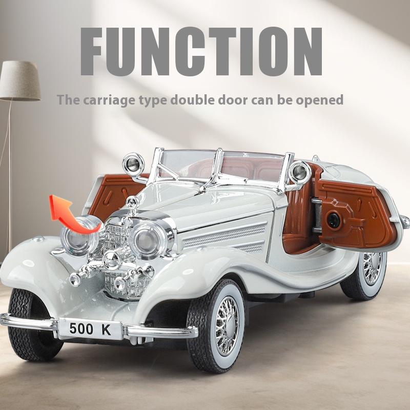 1/32 Роскошный винтажный автомобиль BENZ 500K, модель из сплава, изысканные настольные украшения, лучшая коллекция для любителей моделей автомобилей