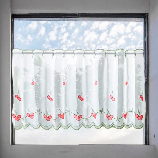 Короткие шторы Yousheng, устойчивые к разрывам, с сильным светофильтром, быстросохнущие, с эффектом драпировки, с тонкой вышивкой, оконная марля, аксессуар для спальни