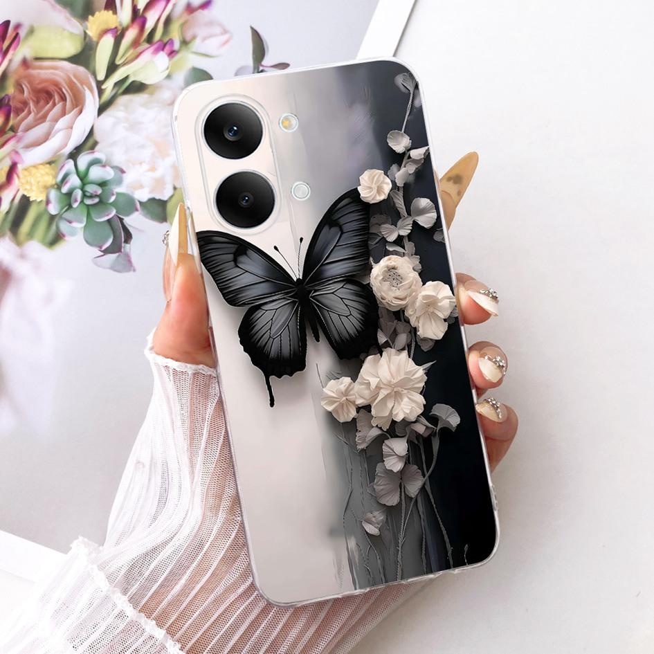 Для Xiaomi Poco X8 Pro Max Чехол 6,83 дюйма Модный Бантик Цветок Мягкий Тонкий Силиконовый Защитный Чехол Для Redmi Turbo 5 Max Funda