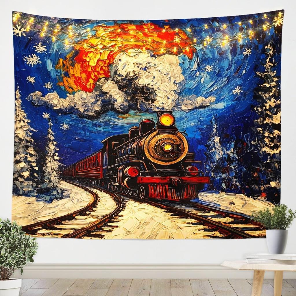 Christmas Santa Claus Wall Hanging Tapestry Snowman Wall Hanging Tree Wall Hanging Gorgeous Christmas Tree Fireplace Gifts