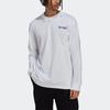 Adidas Originals Trefoil Casual Solid Color Back Logo Long Sleeve T-Shirt Men Tops White HT1661