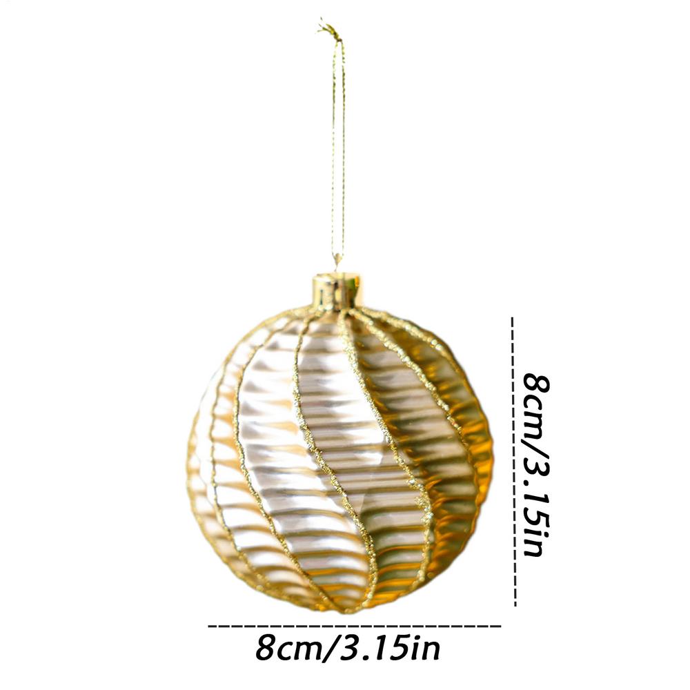 Christmas Tree Balls 2 Pieces Decoration Pendant 8cm Vintage Christmas Decorations For Indoor Outdoor Party Home Family Friends