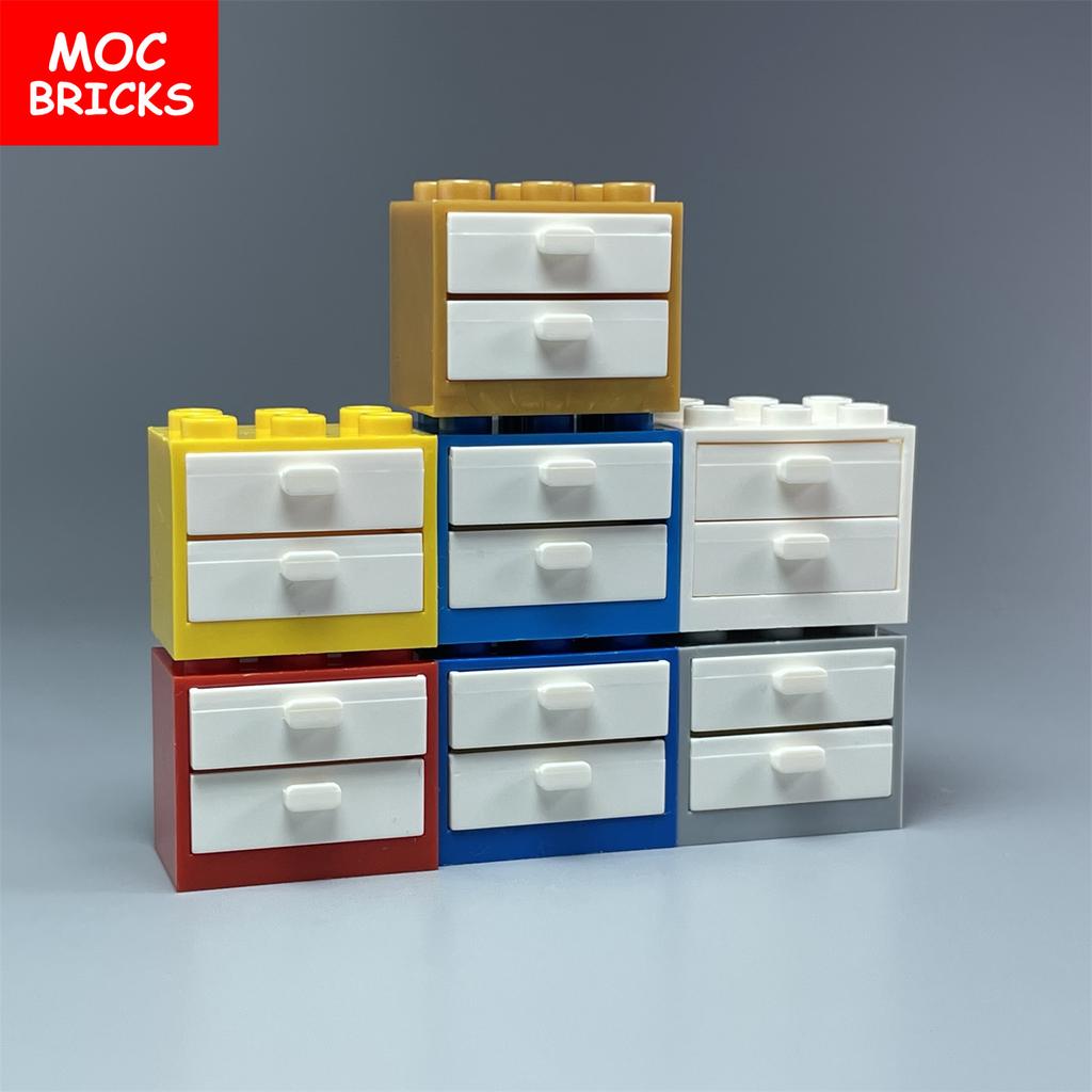 Коробка-шкафчик для кубиков MOC Контейнер 2x3x2 Шкафы Собираемые Частицы 4532 4533 Городской Дом Строительные Кирпичики Детали