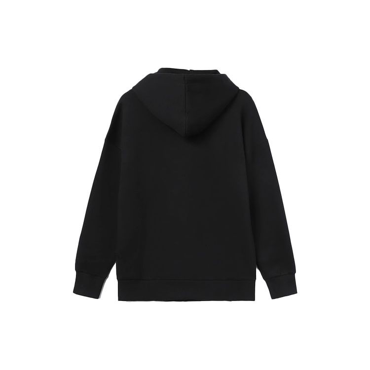 Li Ning Badfive свободный пуловер с капюшоном мужские толстовки черные AWDR417-2