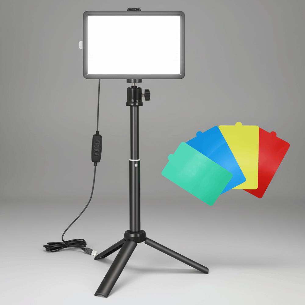 With Tripod LED Photography Video Light 4 Color Cards Photography LED Light Video
