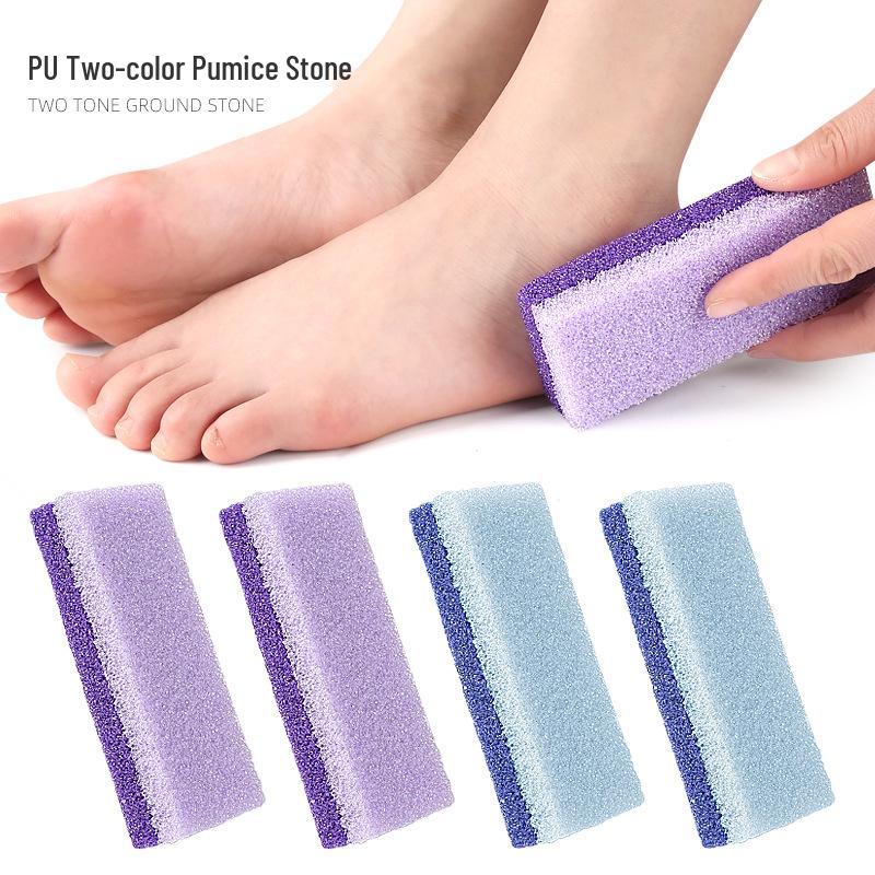 Двусторонняя полосатая пемза для ног: Инструмент для педикюра для массажа стоп и удаления огрубевшей кожи.