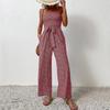 Women's Fashion Floral Jumpsuit Sexy Strapless Jumpsuit
