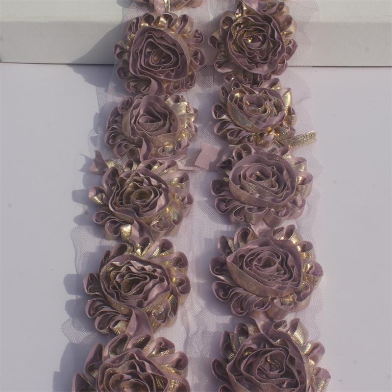 1y 2.5 дюймов блестящие цветы из ткани для принцессы девочек повязки на голову аксессуары для волос детские рубашки туфли своими руками поделки цветы