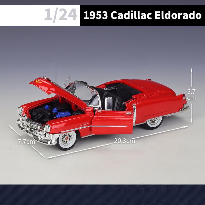 ВЕЛЛИ 1:24 Кадиллак Эльдорадо 1953 Литой Автомобиль из Сплава и Игрушечные Транспортные Средства Модель Автомобиля Миниатюрная Масштабная Модель Автомобиля Игрушки Для Детей