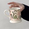 Retro Style Glaze Floral Mug High Temperature Resistance Afternoon Tea Ceramic Cup Set High End Sense Housewarming Gift