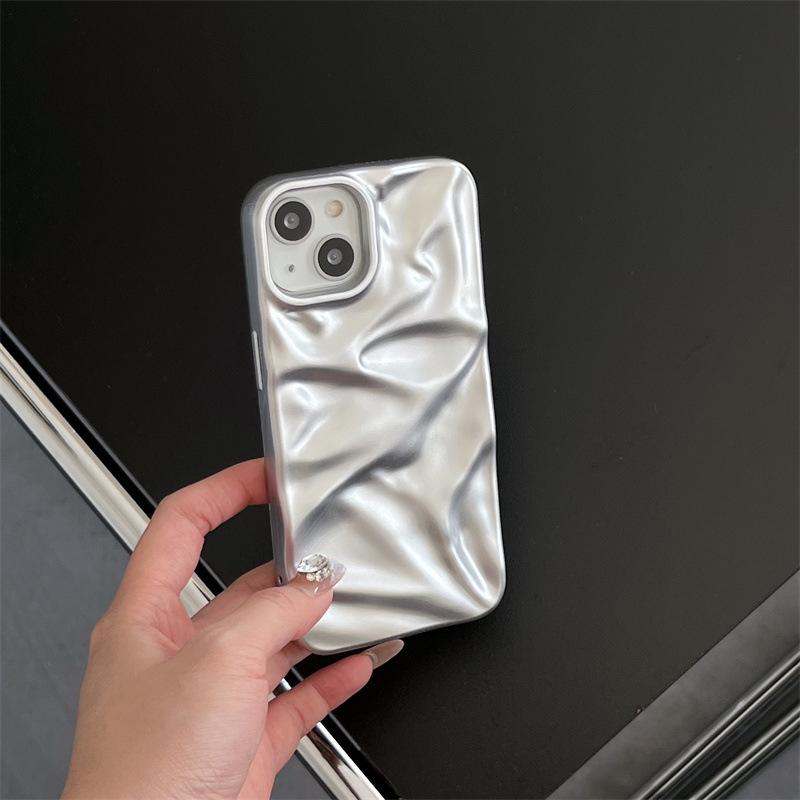 Матовый серебристый мягкий чехол для iPhone 13/14/16 Pro Max, iPhone 15 и iPhone 17 Pro.
