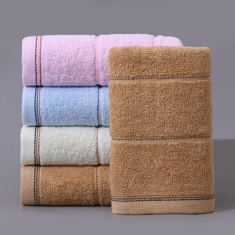 Мягкое, впитывающее полосатое полотенце для лица - хлопковая смесь для домашнего использования