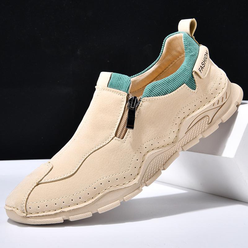 Популярная мужская обувь 2025 года весна и осень ручной работы уличная спортивная повседневная обувь мужская на плоской подошве закрывающая ногу обувь для вождения