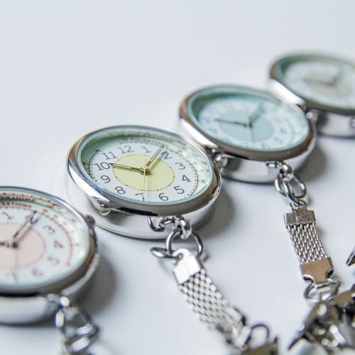 Fieldwork Women's Pocket Watch with Pulse Tracker, Clip, Luminous Yellow, MKK2304-1