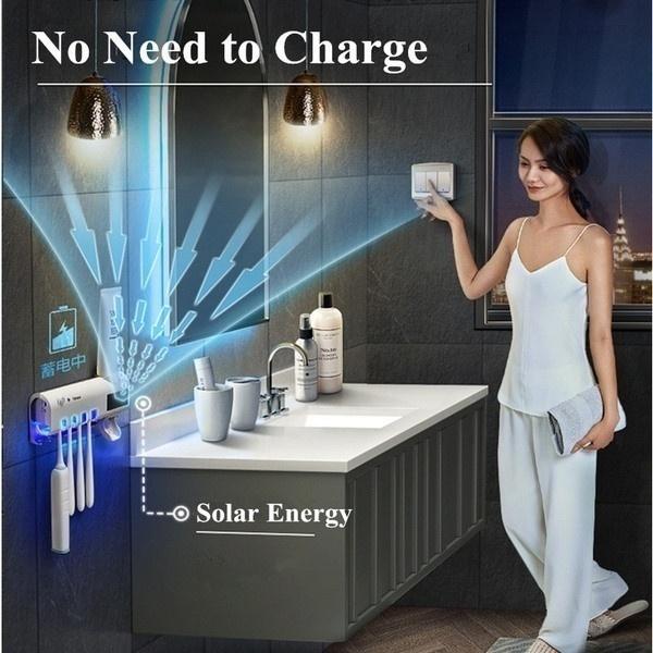 Efficient Intelligent Double Sterilization Toothbrush Sterilizer, Frame, Automatic Toothpaste Squeezer