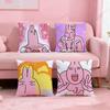 Милый смешной мем розовый кролик m-МоиДрузья мягкая наволочка Диван Дом Гостиная офис Декор Защитные чехлы hogar чехол для подушки
