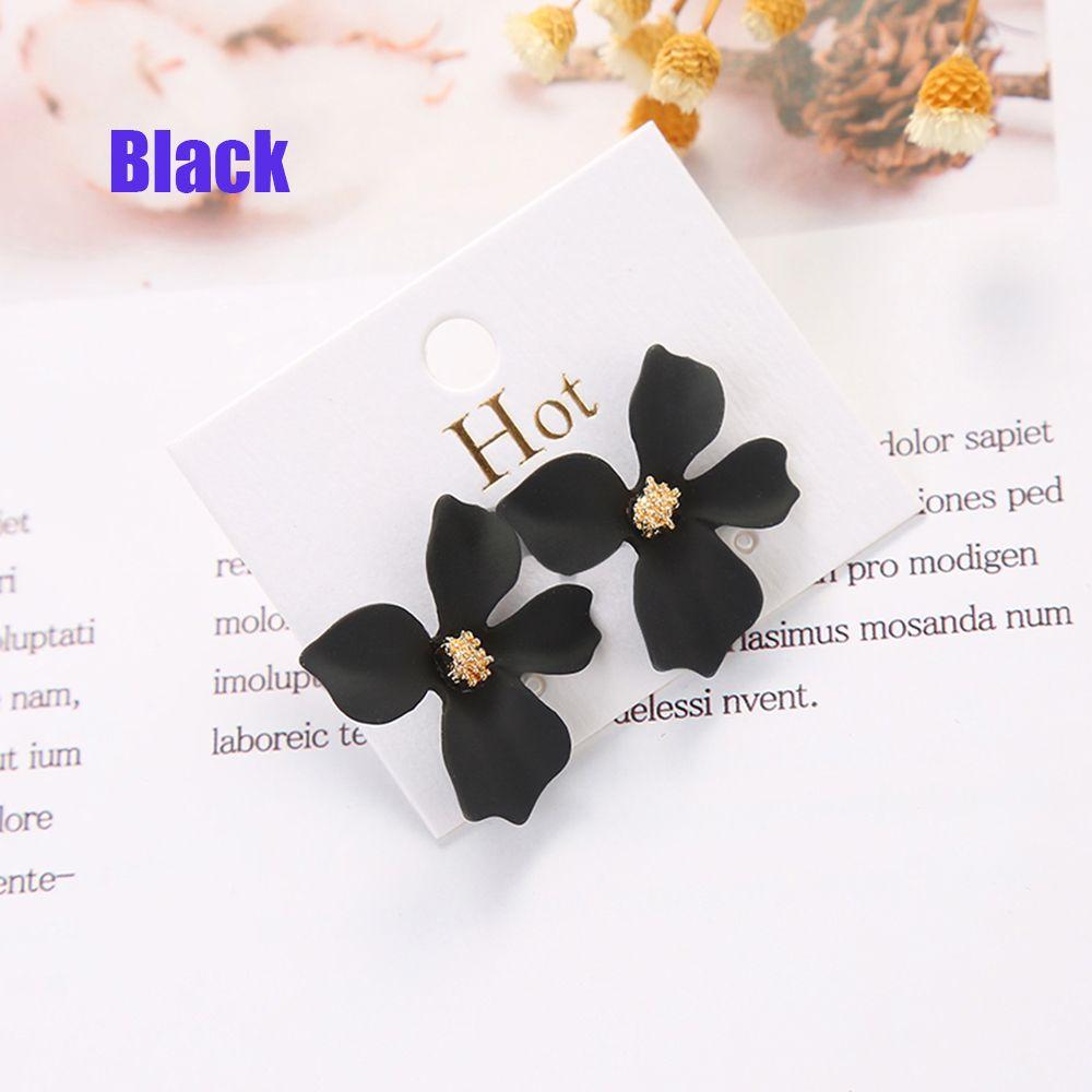 Wedding Ear Hook Petal Stud Earrings Bohemia Spray Paint Ear Stud Dangle Flower Earrings Ear Studs