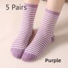 5 пар носков, осенние и зимние полосатые спортивные носки-трубы, сшитые вручную женские шелковые чулки