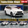 1/64 TOYOTA Crown Kluger Hybrid Миниатюрная модель JKM Premium SUV Игрушечная машинка Свободные колеса Литой сплав Коллекция Подарочный подарок