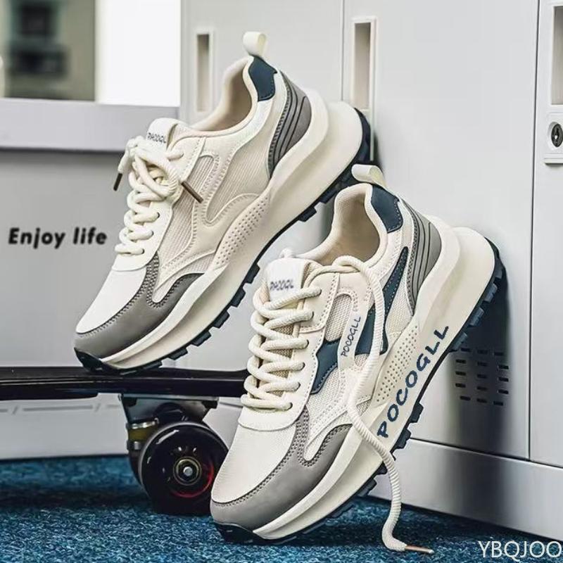 Летняя легкая дышащая спортивная обувь модные универсальные сетчатые кроссовки для отдыха с увеличением роста ретро мужская обувь