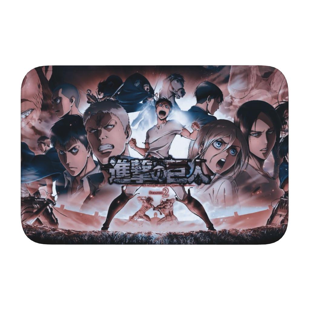 Custom Attackes on Titan Doormat Non-Slip Entrance Welcome Kitchen Bathroom Floor Door Mat Toilet Living Room Carpet Rug