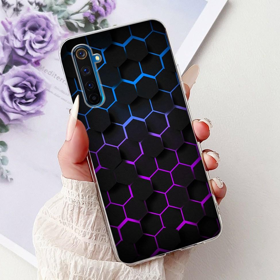 6.6" For Realme 6Pro RMX2061 RMX2063 Back Cover For Realme 6 Pro Case Clear Luxury Fashion Cute Cat Cool Funny Soft TPU Bumper