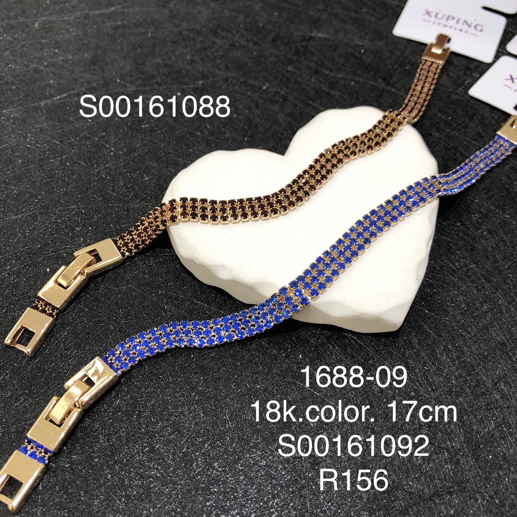 XUPING Jewelry Iced Out Synthetic CZ Colorful Gemstone Artificial Stone Clasp Gold Color Plated Pink Women Heart Tennis Bracelet